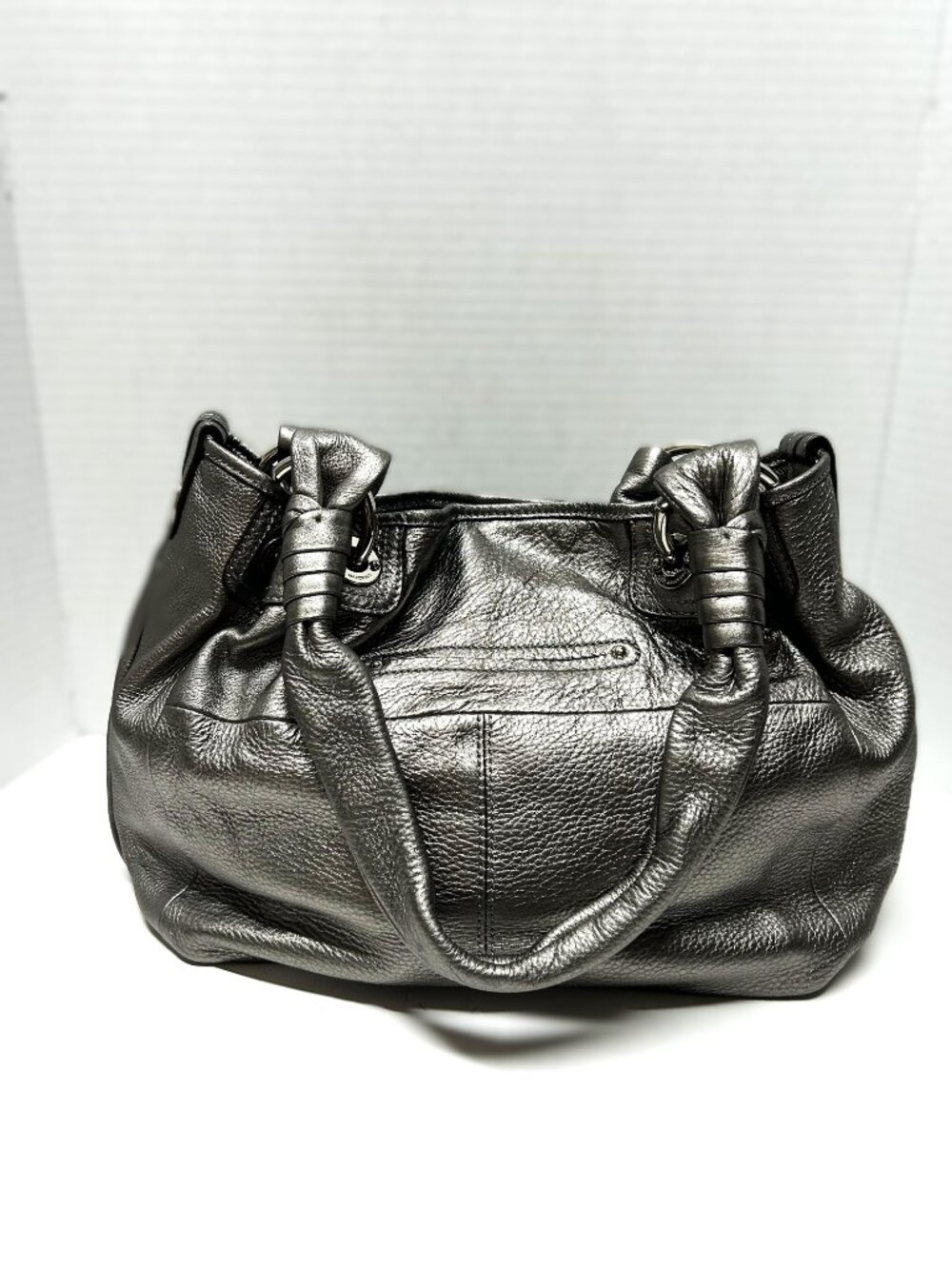 B.Makowsky silver pebble leather shoulder bag - Picture 4 of 16